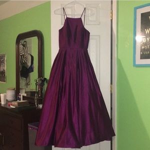 Betsy & Adam Magenta Prom Dress
